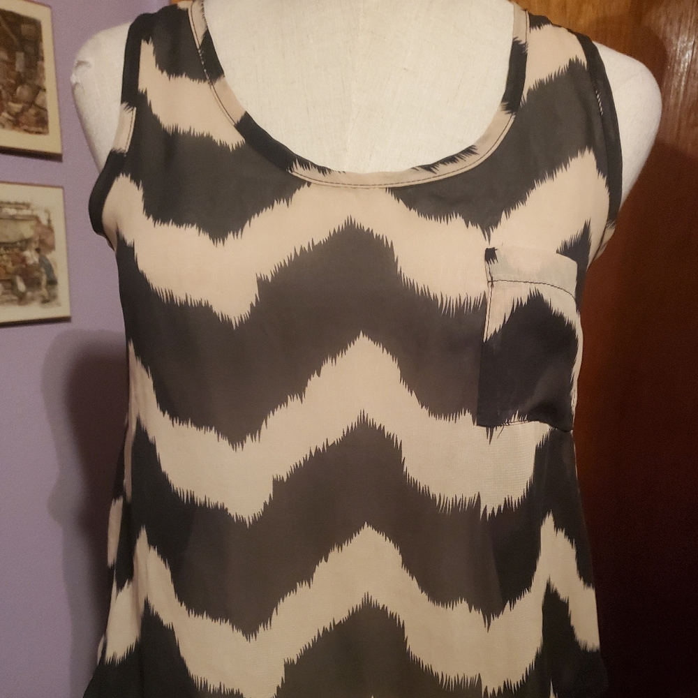 Sheer chevron top